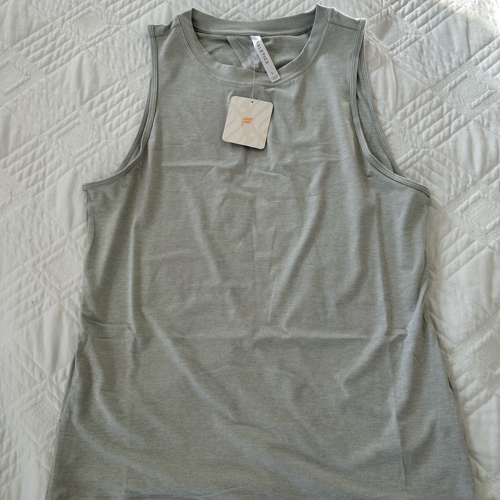Fabletics Grey Blake Open Back Tank in size Small